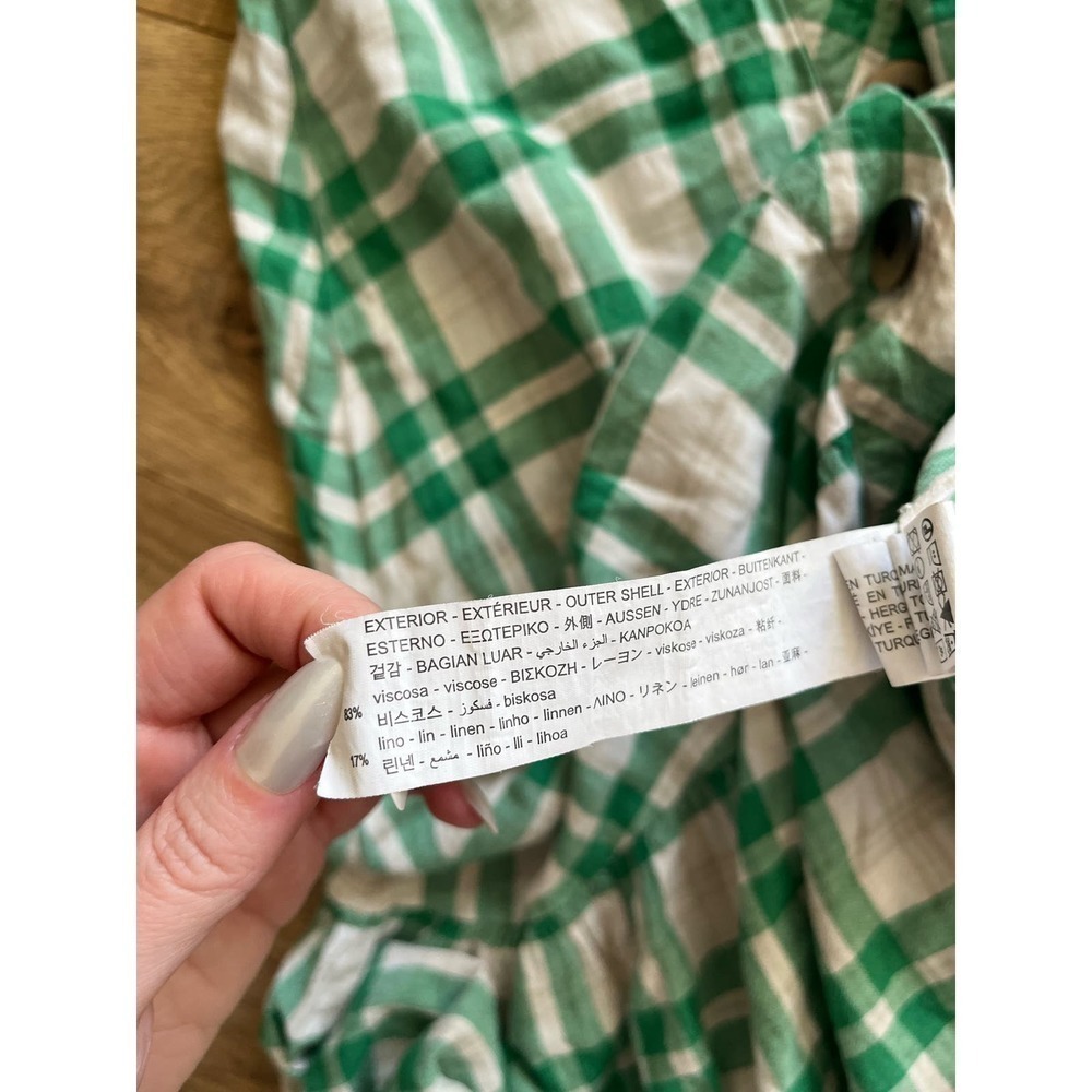 Zara | Women's Checked Midi Dress Blogger Favorite Sz XS​​​​​​​​​​​ - Picture 8 of 13